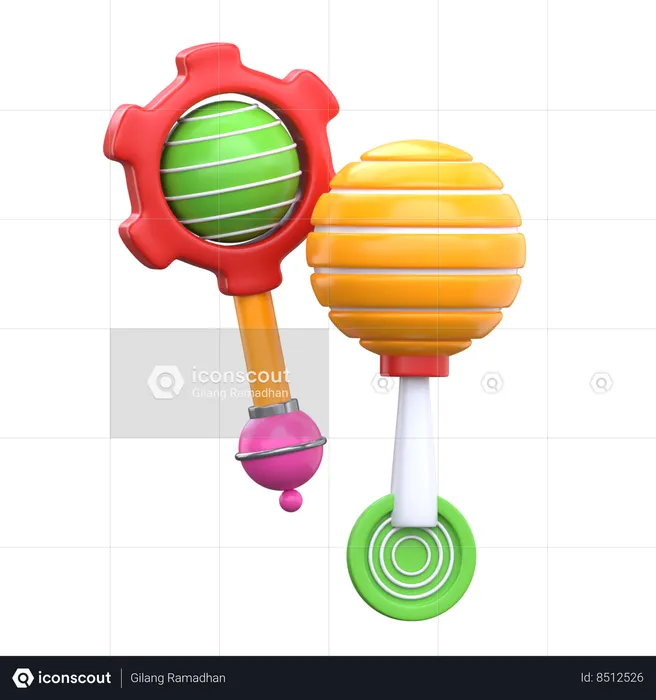 Rattles  3D Icon