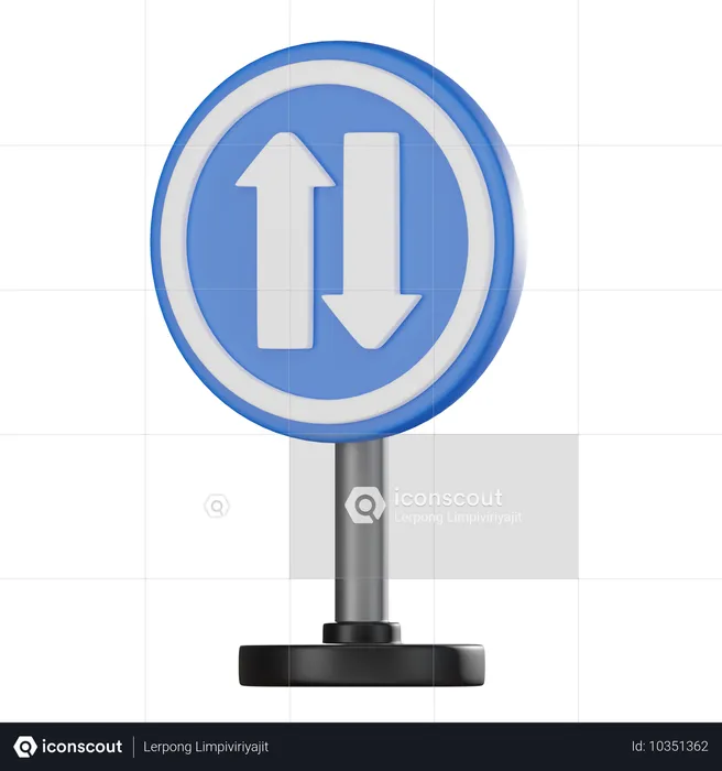 Hoch runter Straße Pfeil  3D Icon