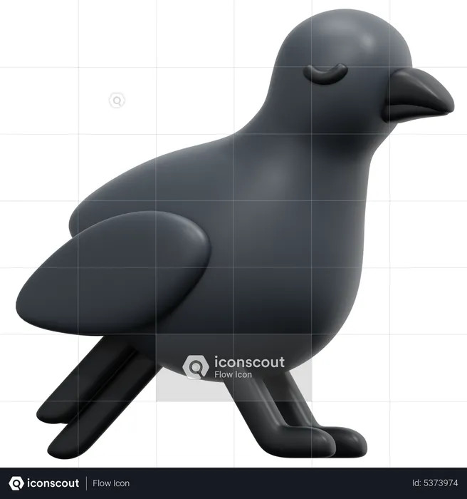 Raven Crow  3D Icon