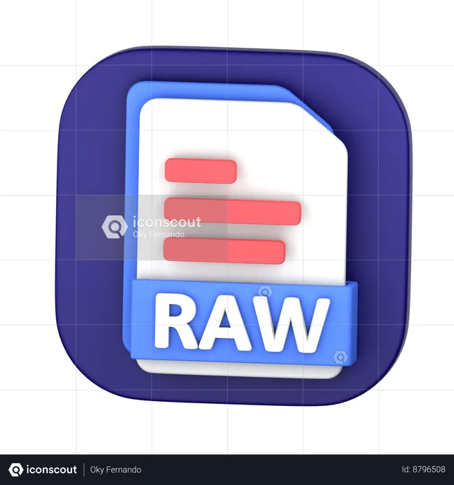 RAW File  3D Icon