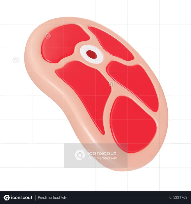 Raw Meat  3D Icon