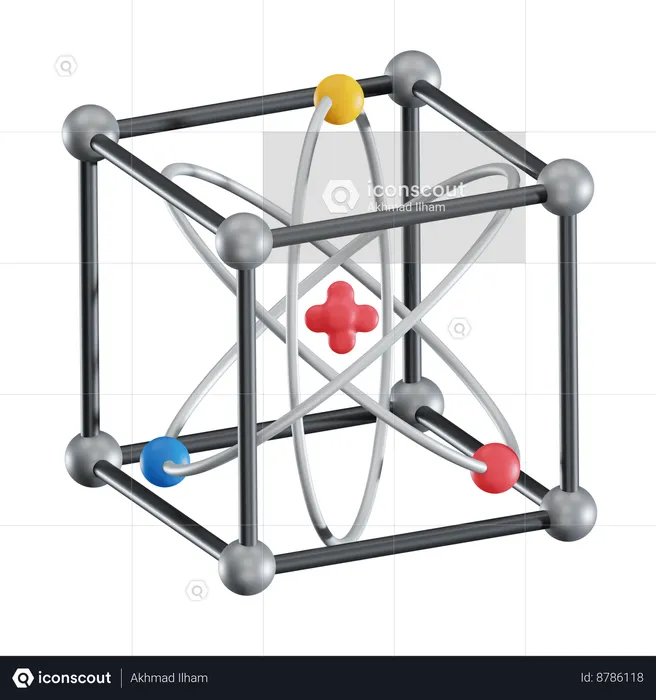 Reação atômica  3D Icon