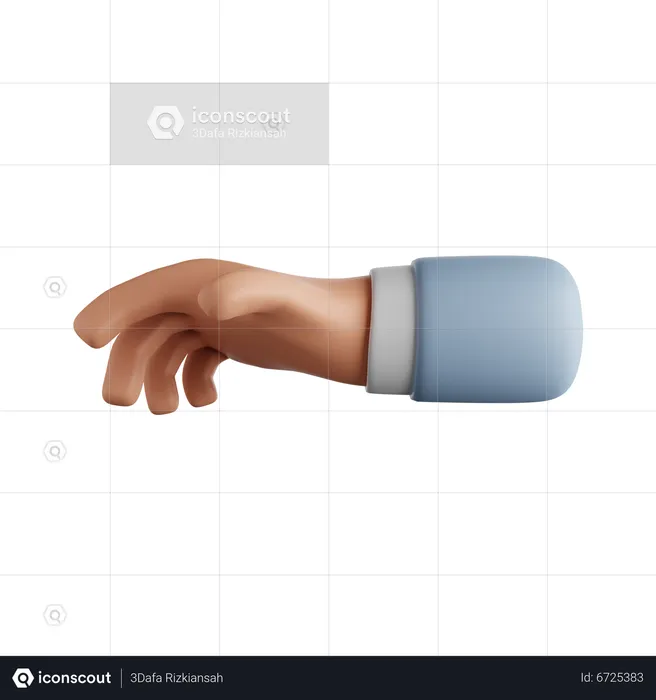 Reaching For Something Hand Gesture  3D Icon