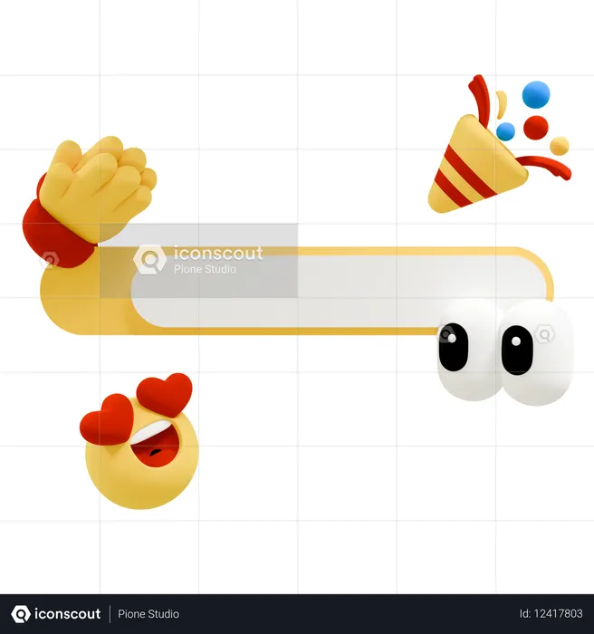 Reações de emojis  3D Icon