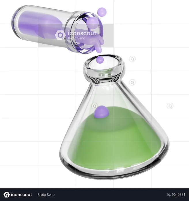 Réaction chimique  3D Icon
