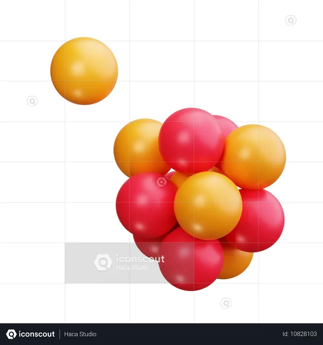 Réaction de fission  3D Icon