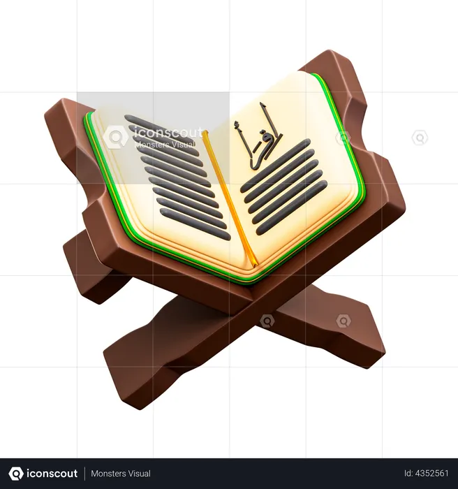 Read Quran  3D Illustration