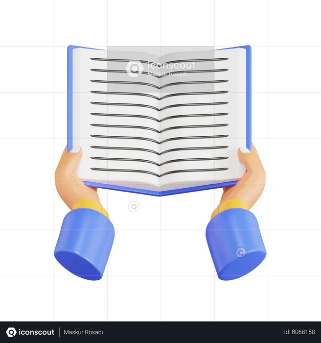 Reading Book  3D Icon