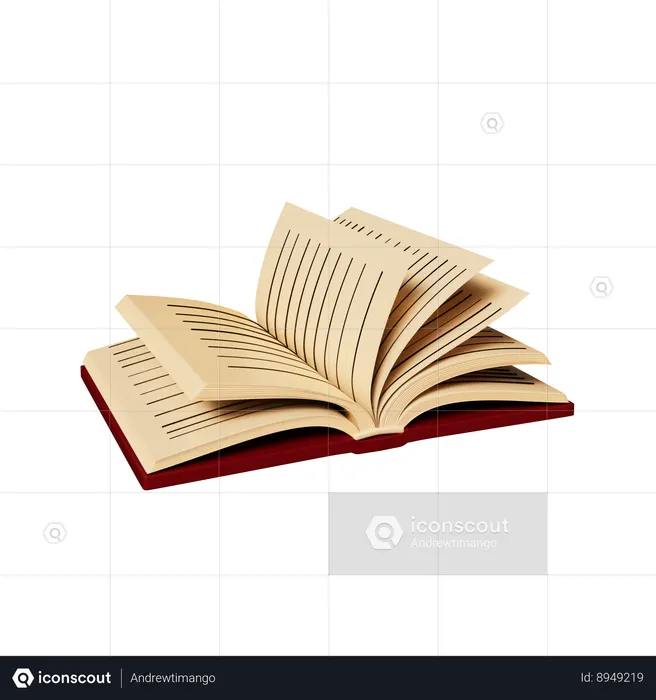 Reading Book  3D Icon