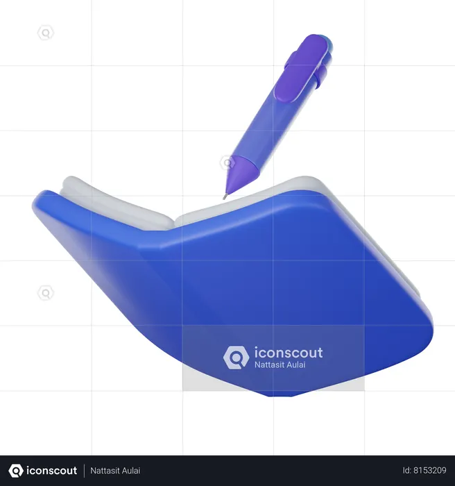 Reading Book  3D Icon