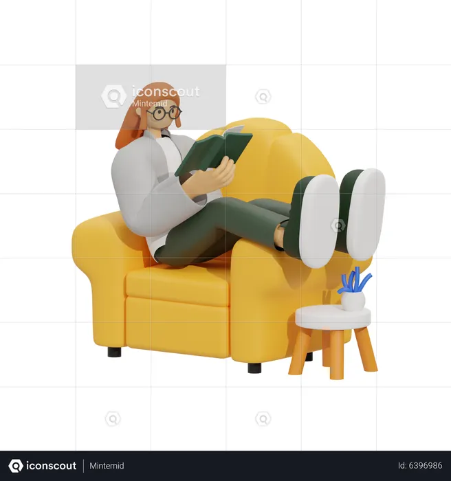 Reading Made Perfect  3D Illustration
