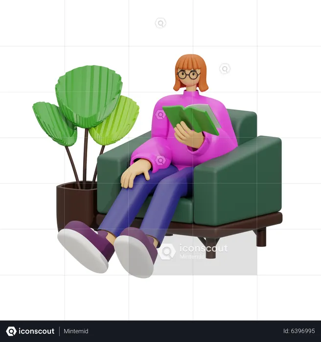 Reading Made Perfect  3D Illustration