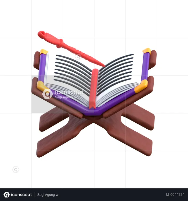 Reading The Quran  3D Icon