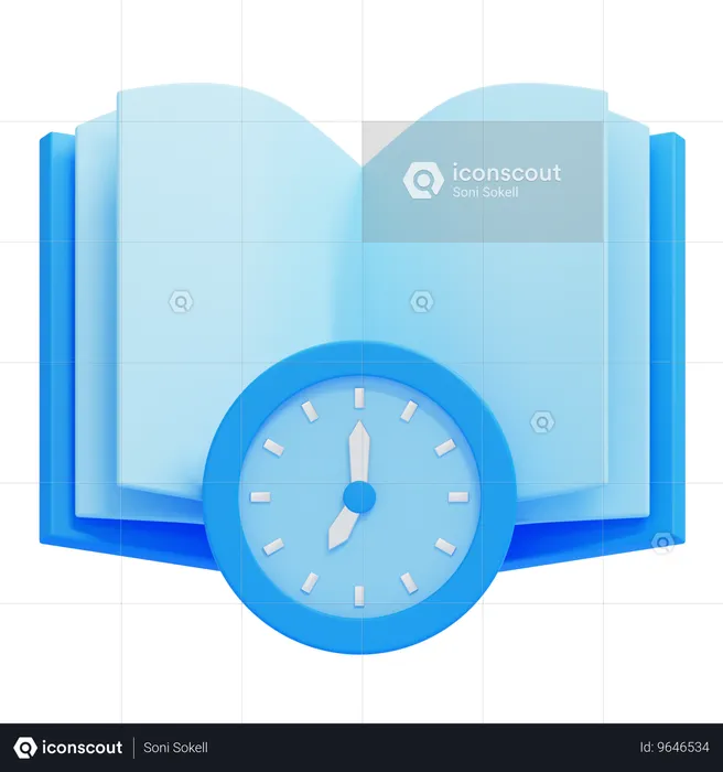 Reading Time  3D Icon