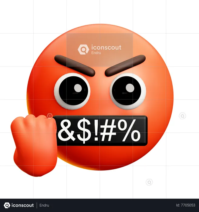 Ready To Fight And Say Harsh Words Emoji 3D Icon