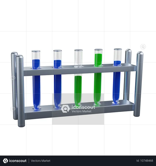 Reagenzgläser  3D Icon