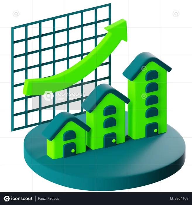 Real estate investment  3D Icon