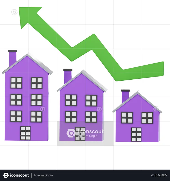 Real Estate Investment  3D Icon