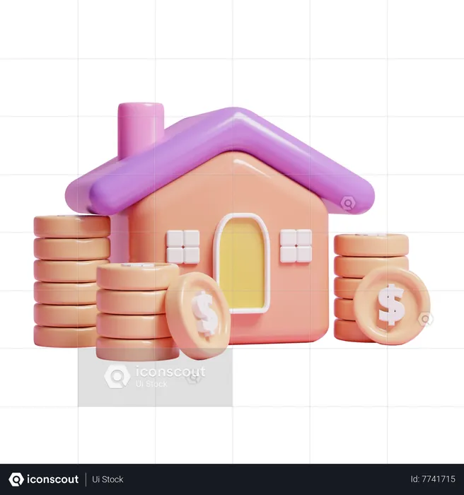Real Estate Profit  3D Icon