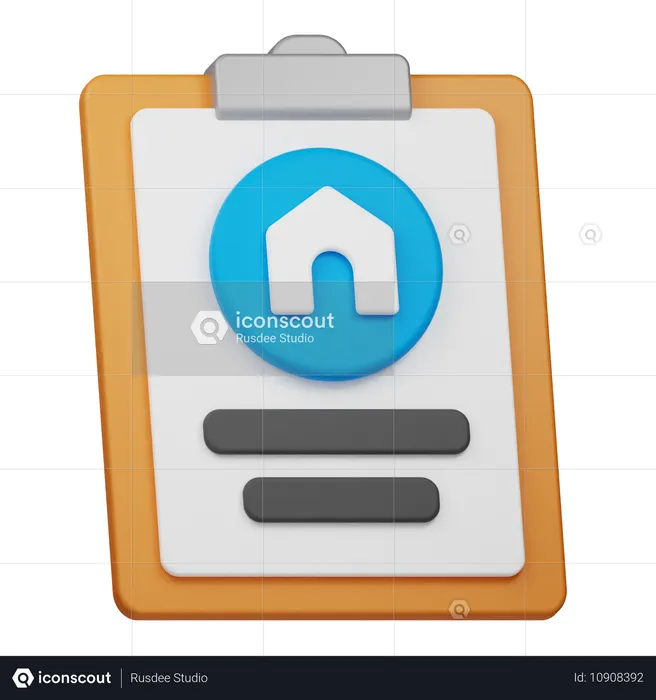 Real Estate Report  3D Icon