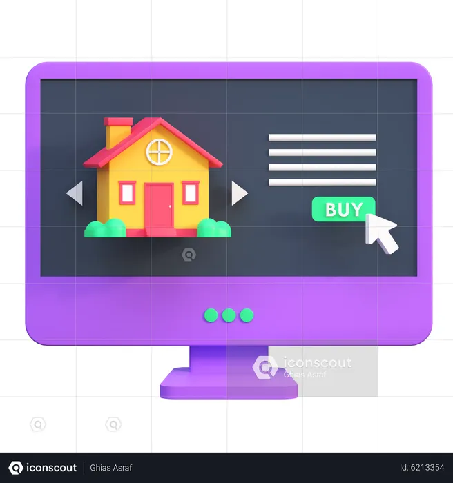 Real Estate Website  3D Icon