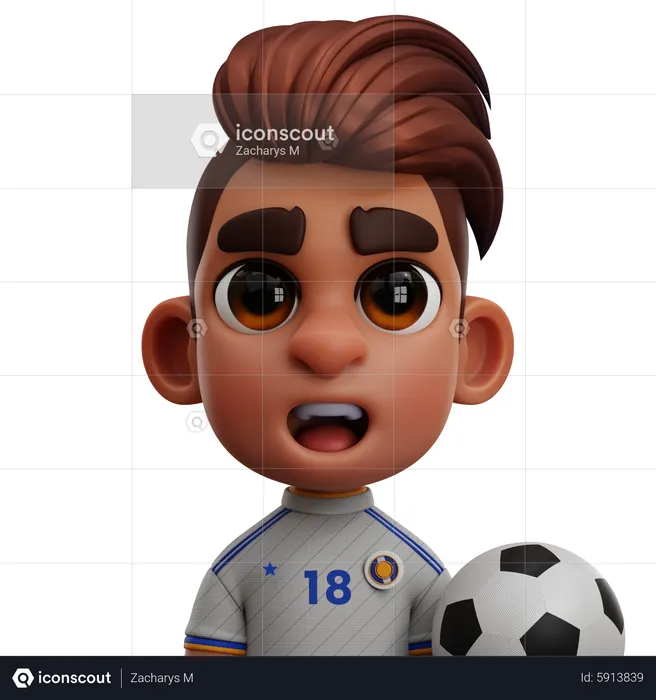 REAL MADRID PLAYER WITH BALL  3D Icon