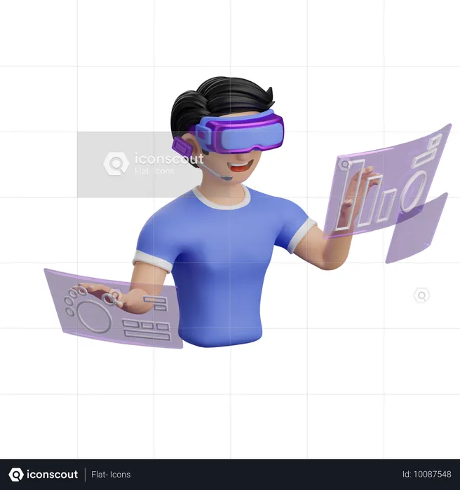 Réalité virtuelle  3D Icon