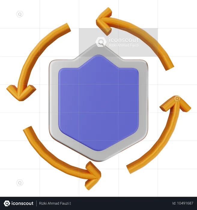 Realtime Shield Protection  3D Icon