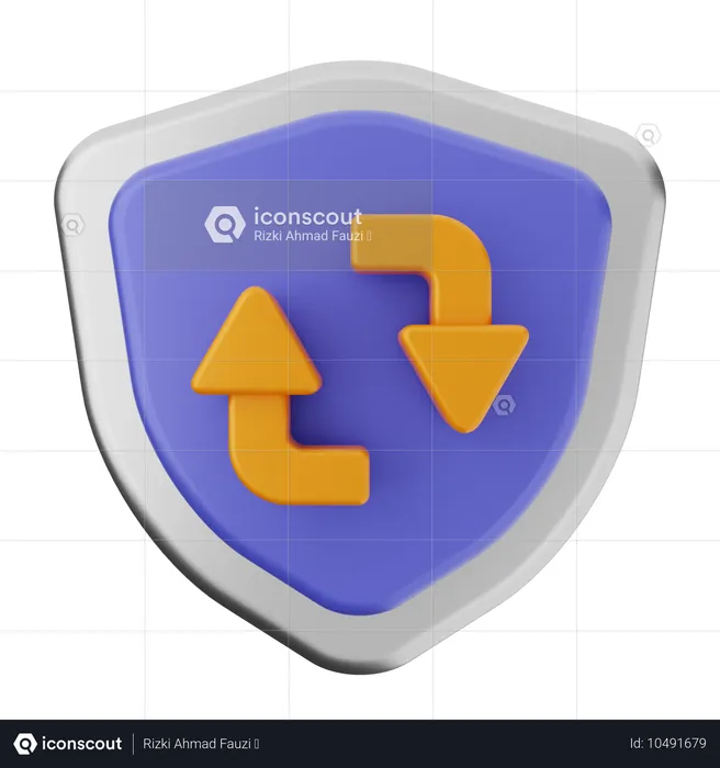 Realtime Shield Protection  3D Icon