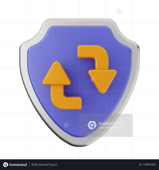 Realtime Shield Protection  3D Icon