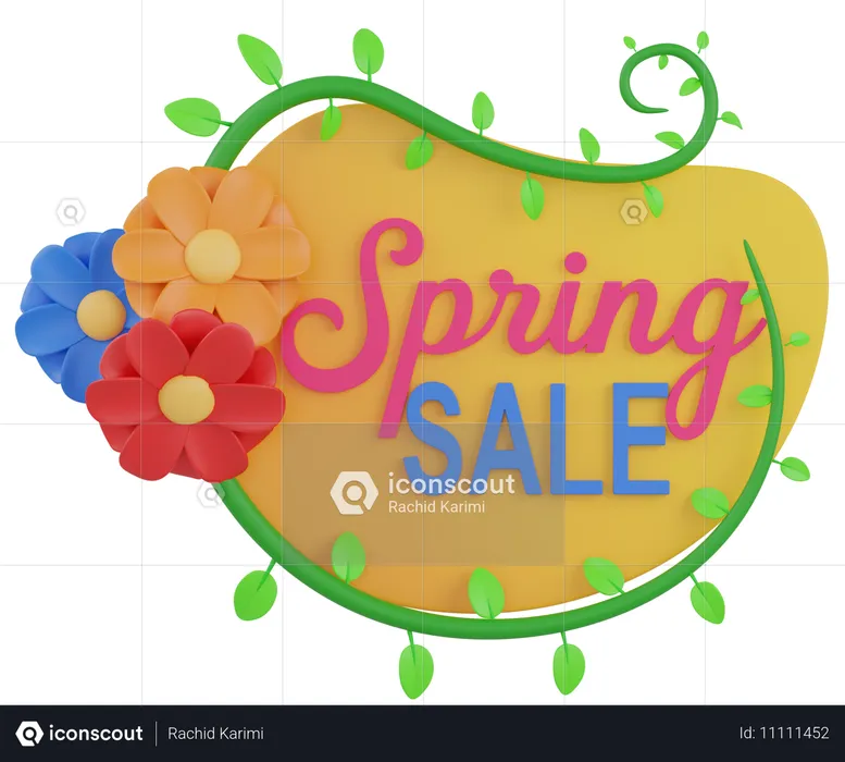 Venta de primavera  3D Icon