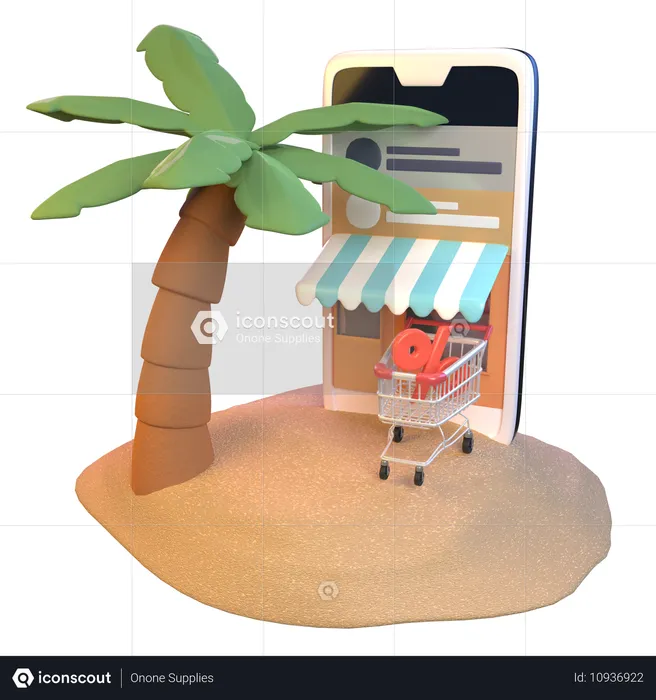 Venta de verano  3D Icon