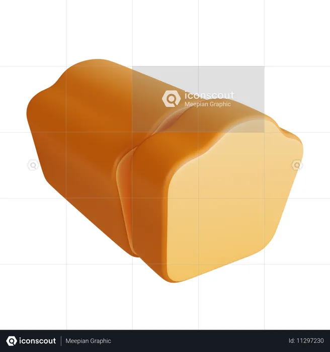 Rebanada de pan  3D Icon