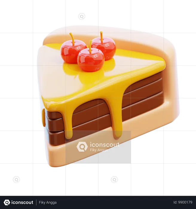 Rebanada de pastel  3D Icon