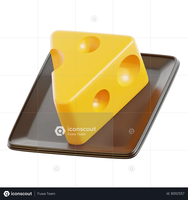 Rebanada de queso  3D Icon