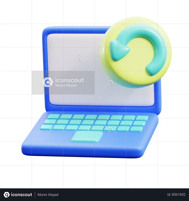 Recarga de laptop  3D Icon