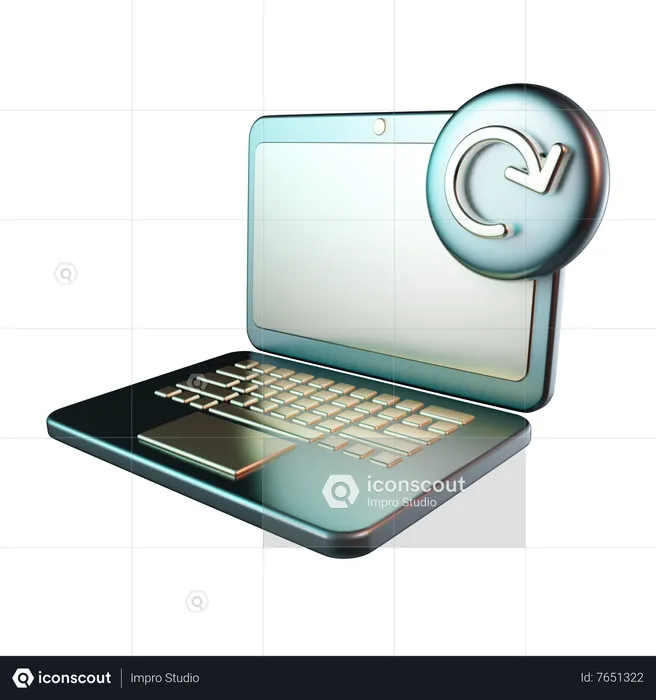 Recarga de laptop  3D Icon