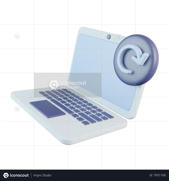 Recarga de laptop  3D Icon