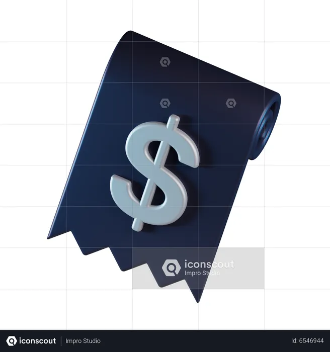 Receipt  3D Icon