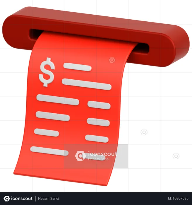 Receipt  3D Icon