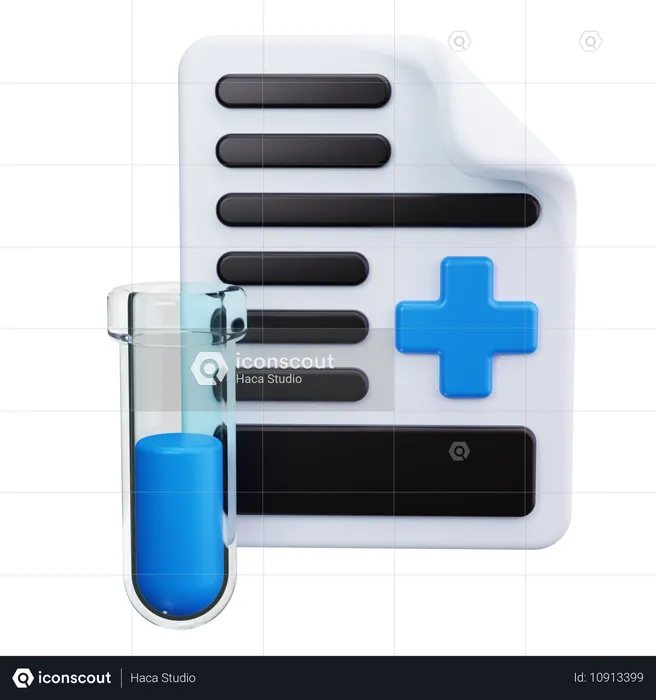 Prescrição médica  3D Icon