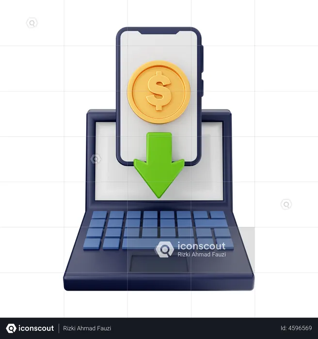 Receive Moeny  3D Illustration