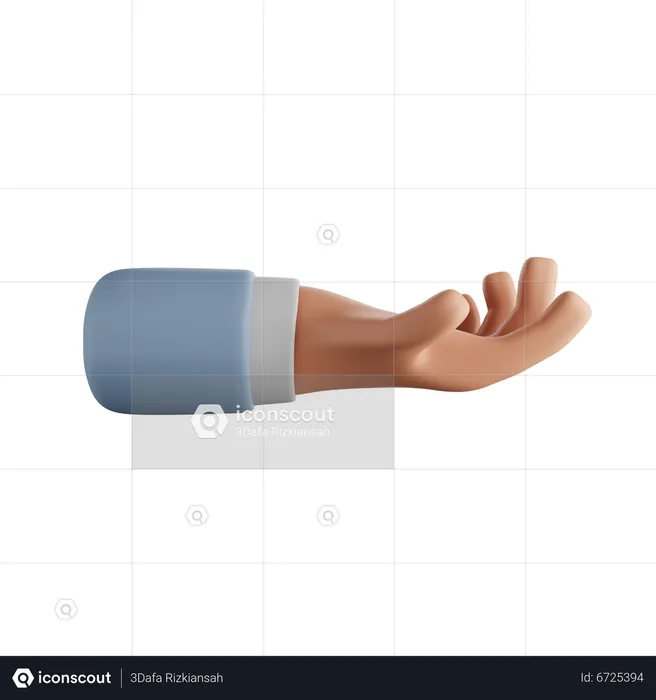 Receive Something Hand Gesture  3D Icon