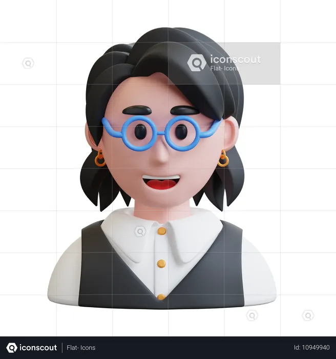 Recepcionista  3D Icon