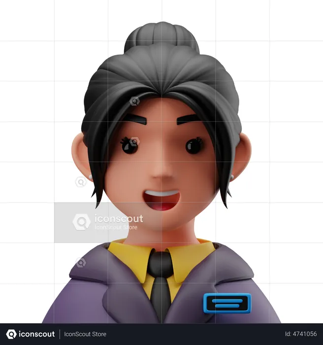 Female Receptionist  3D Icon
