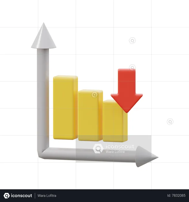 Recession Data  3D Icon