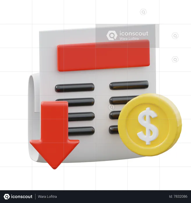 Recession News  3D Icon