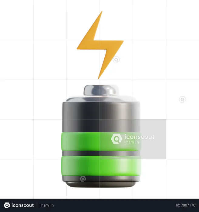 Recharge de batterie écologique  3D Icon