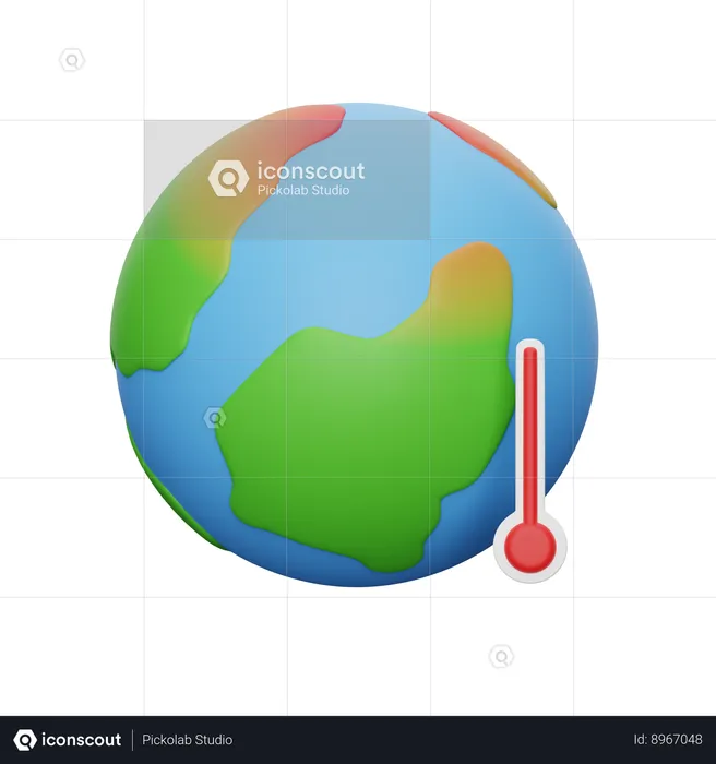 Le réchauffement climatique  3D Icon