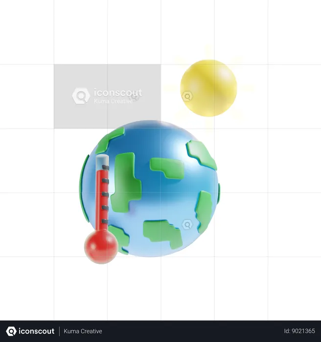 Le réchauffement climatique  3D Icon